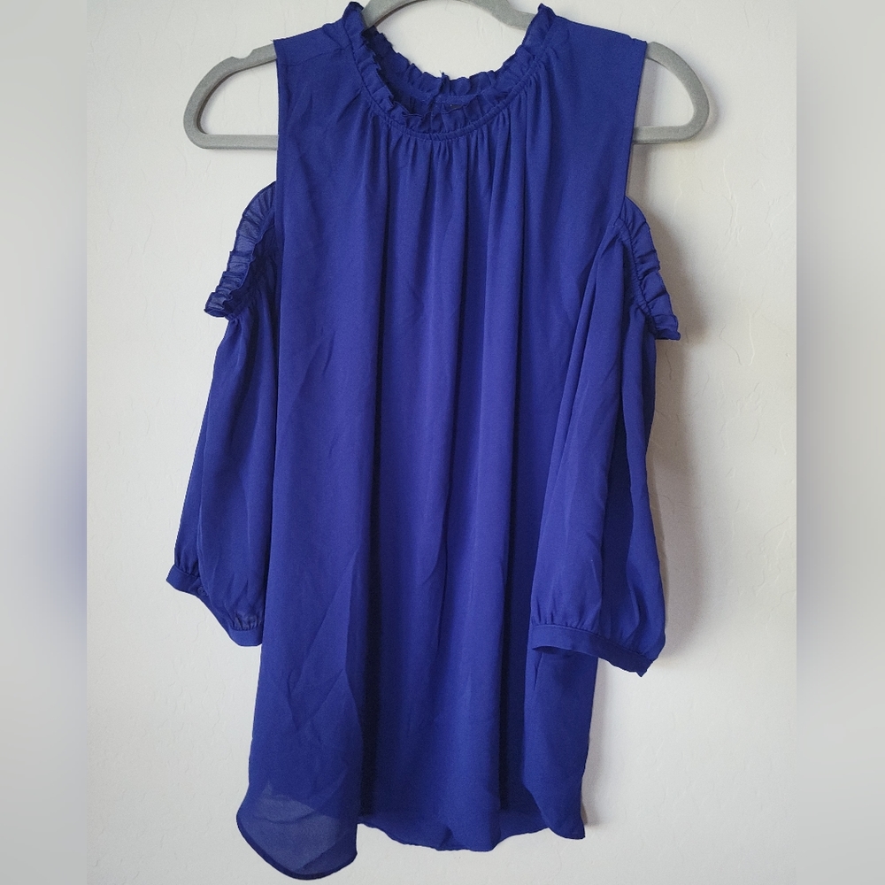 Worthington Cold Shoulder Long Sleeve Blouse Size XL